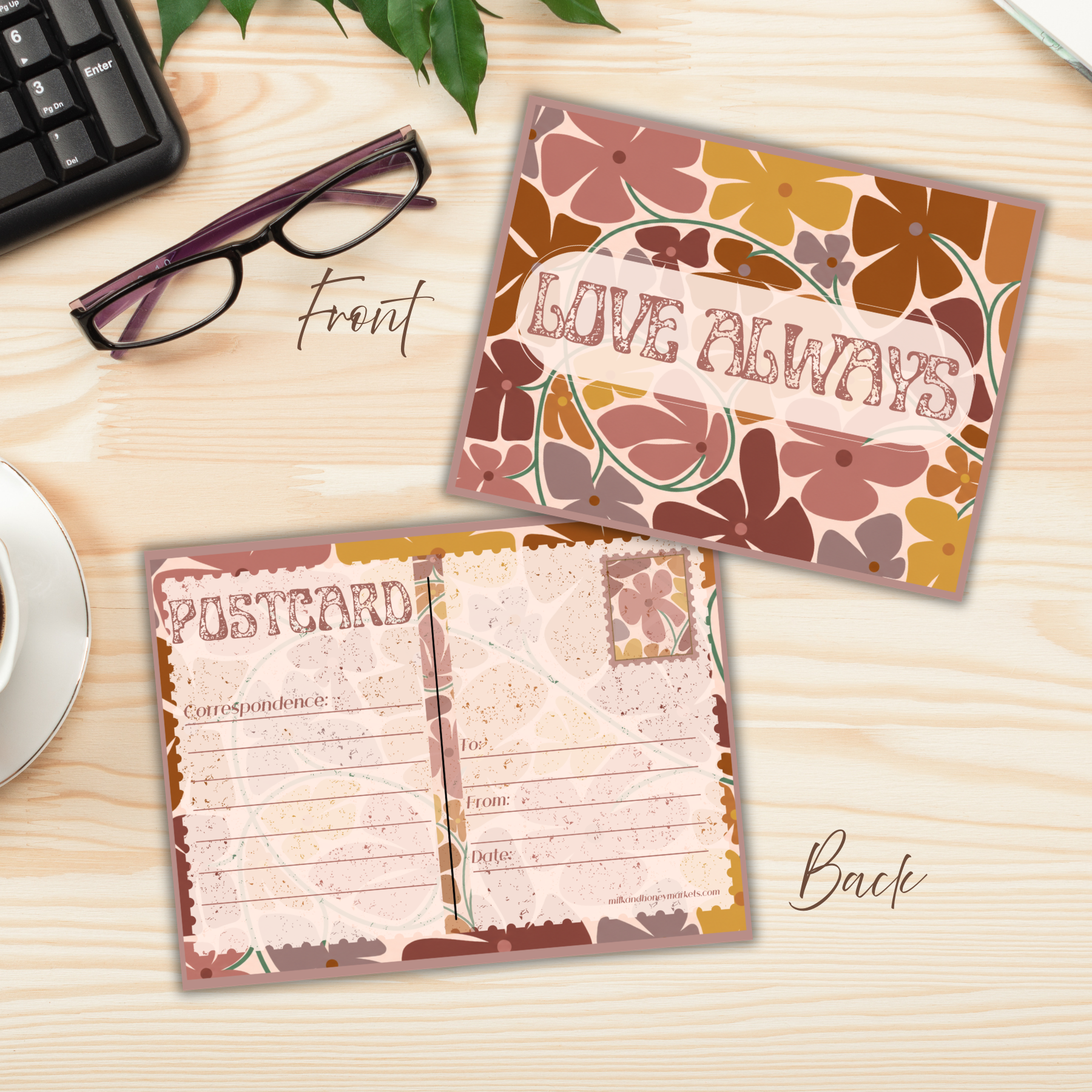 Love Always, Floral Postcards