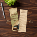 You Had Me at Chapter One, Reading Record- Bookmark
